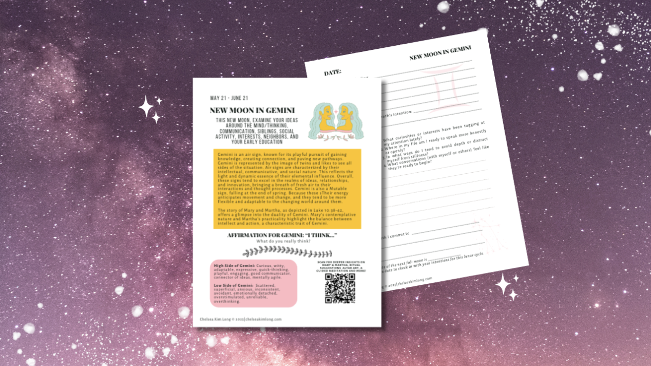 New Moon in Gemini: Mary and Martha, Women Who Contain Multitudes